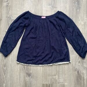 Lilly Pulitzer navy blue top
